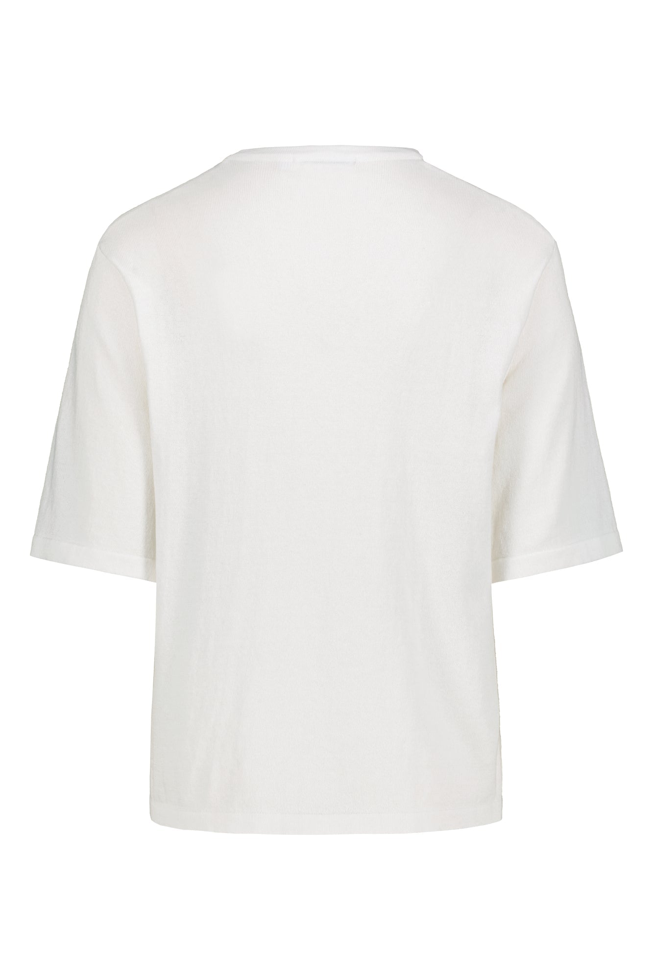 Airisto Knitted Cotton T-Shirt Swan White