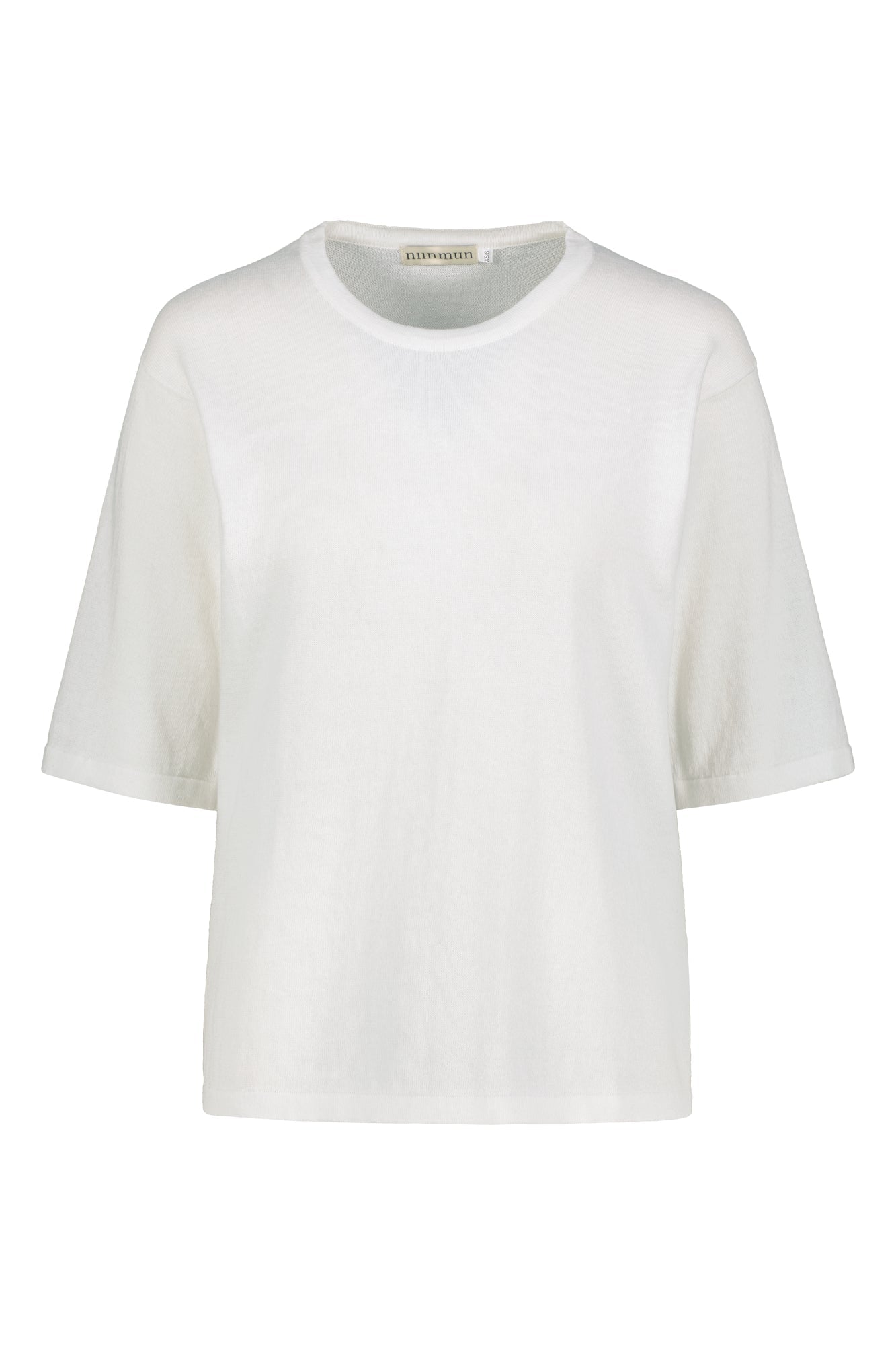 Airisto Knitted Cotton T-Shirt Swan White