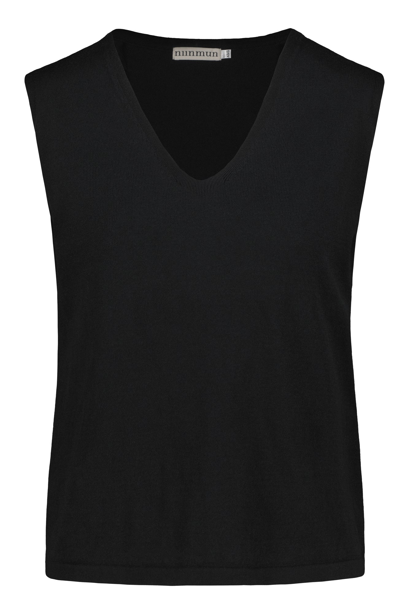 Airisto Knitted Cotton Top Raven Black