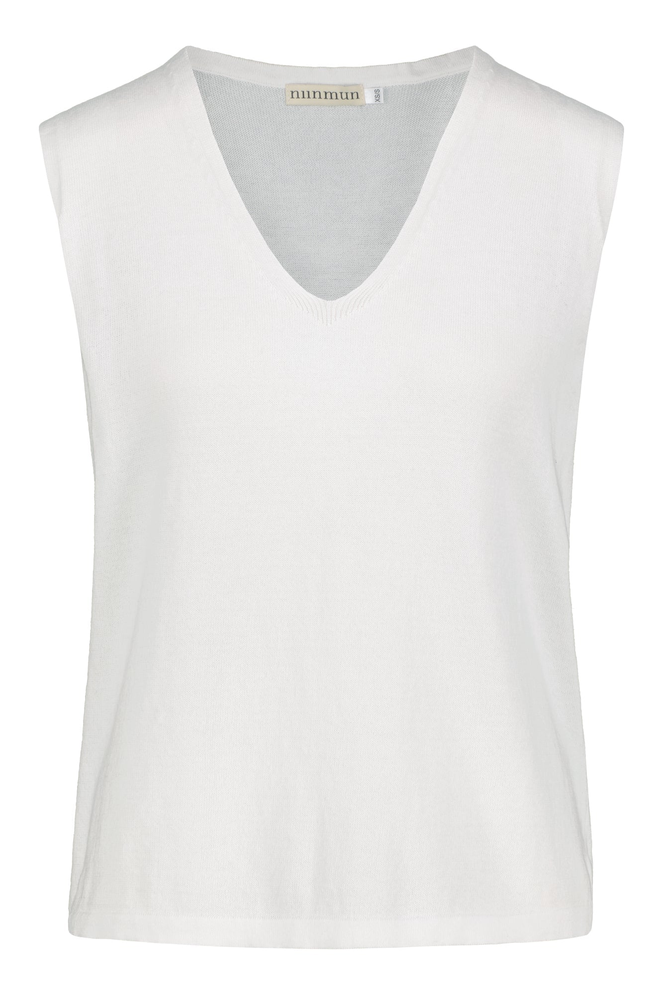 Airisto Knitted Cotton Top Swan White