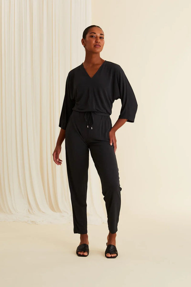 Alessa Viscose Jumpsuit Black