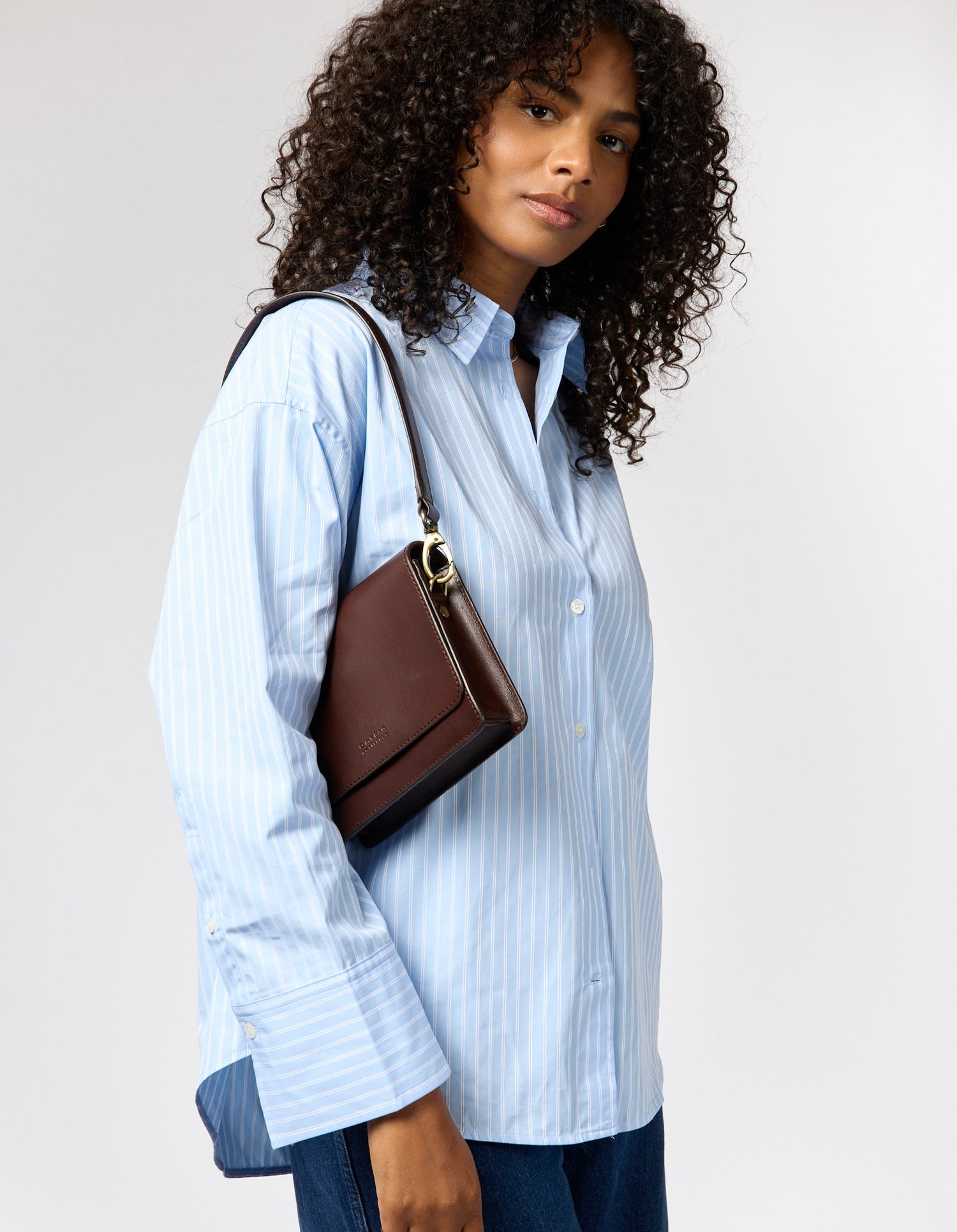 Audrey Mini Bag Classic Leather Chocolate Brown