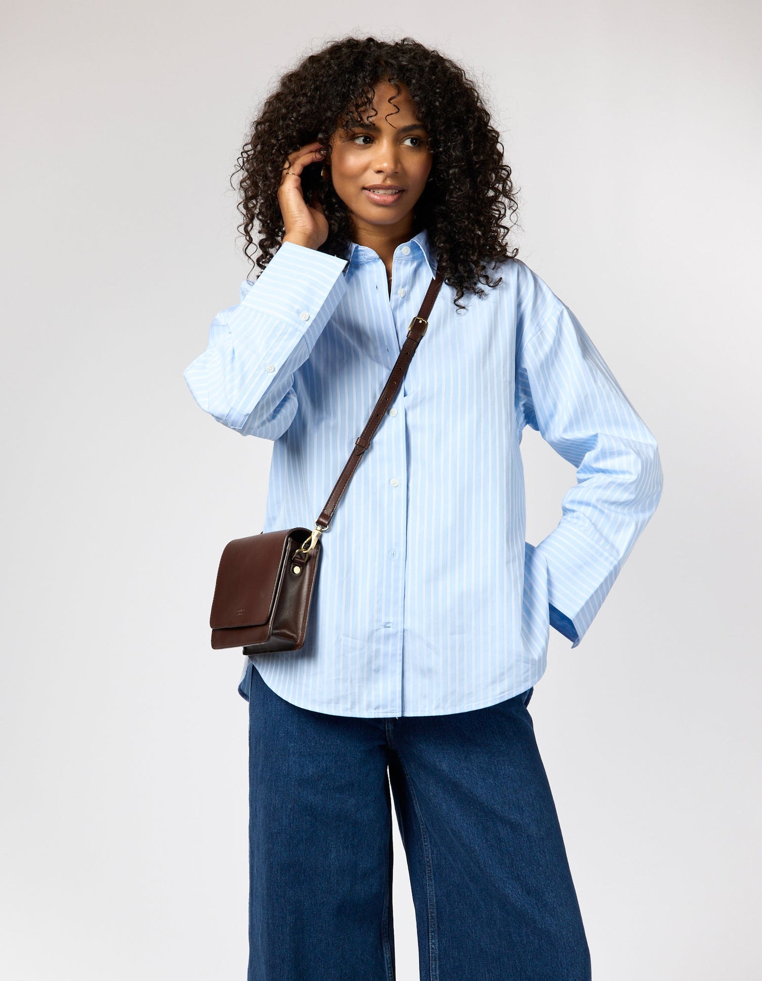 Audrey Mini Bag Classic Leather Chocolate Brown