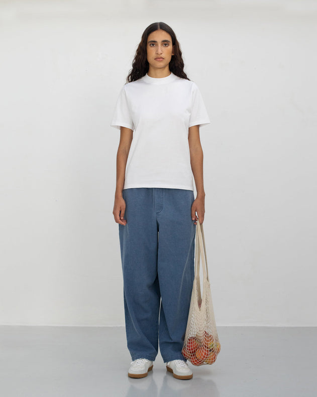Unisex Big Collar T-shirt Classic White