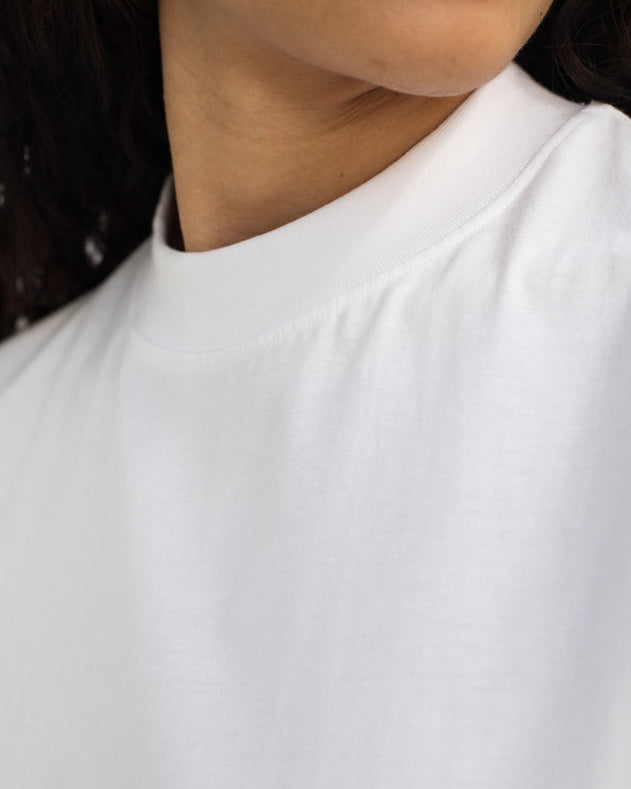Unisex Big Collar T-shirt Classic White