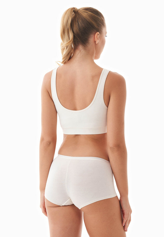Brianna Modal Blend Bralette Off White