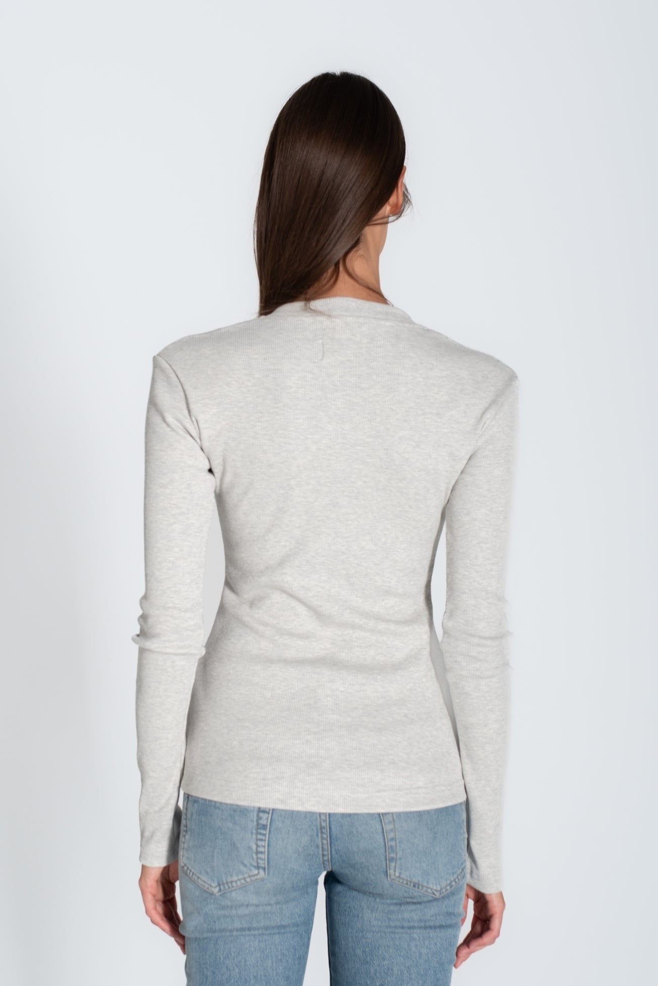 Snappy Longsleeve Top Grey Melange