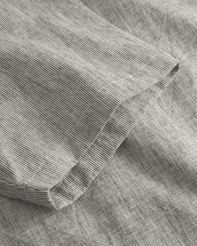 Bowling Shirt Grey Micro Stripe
