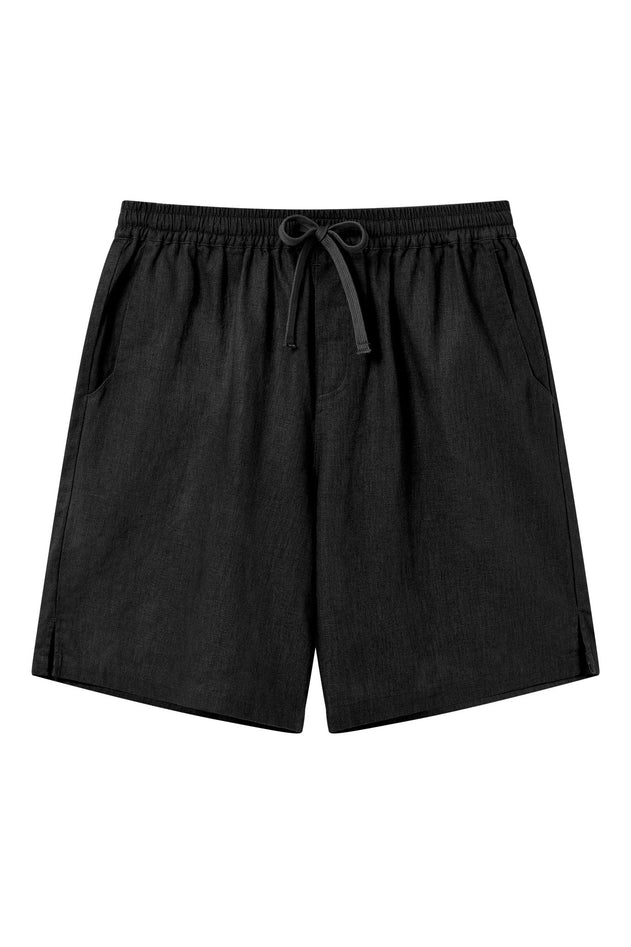 Jerry Linen/Cotton Shorts Black