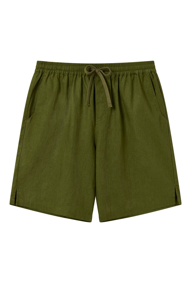 Jerry Linen/Cotton Shorts Khaki