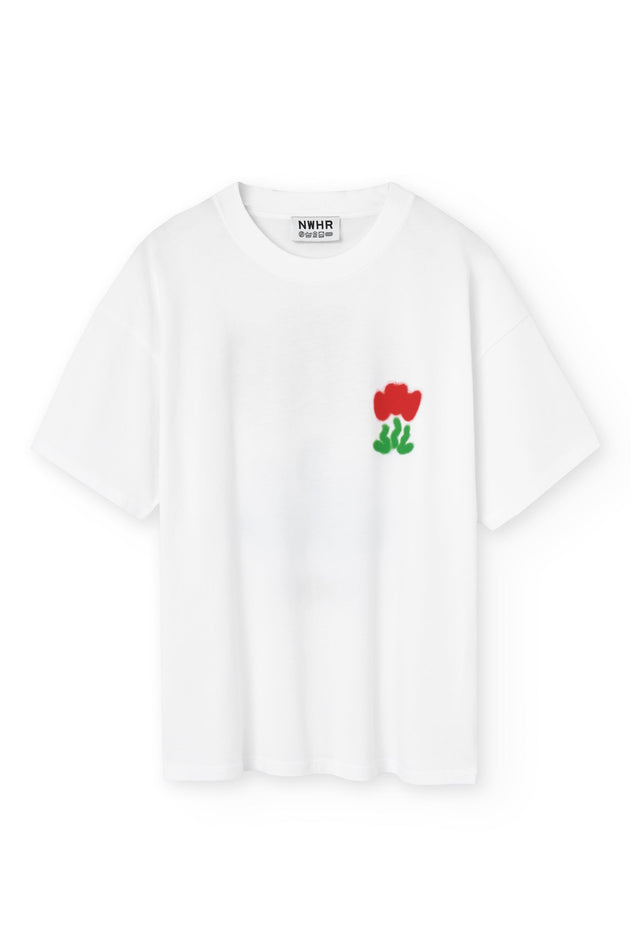 Tulip Print T-Shirt White