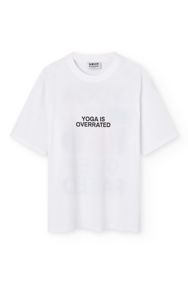 Yoga Is Overrated T-Shirt White