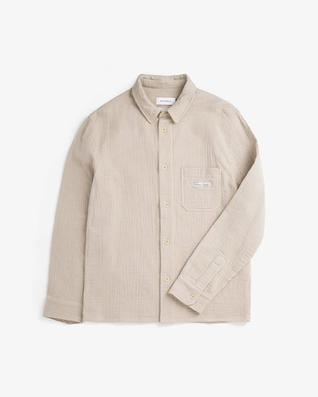 Casual Unisex Shirt Washed Sand