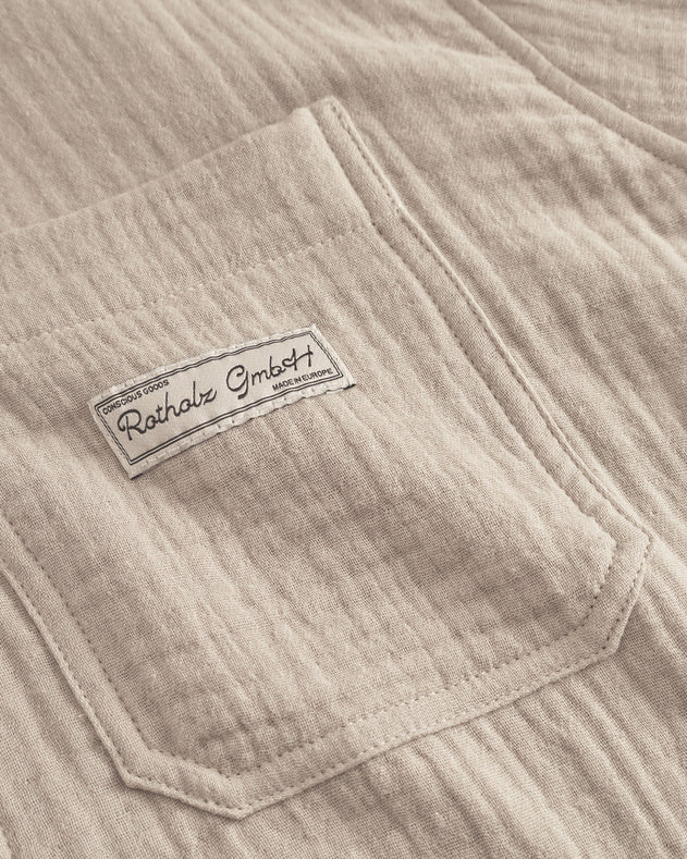 Casual Unisex Shirt Washed Sand