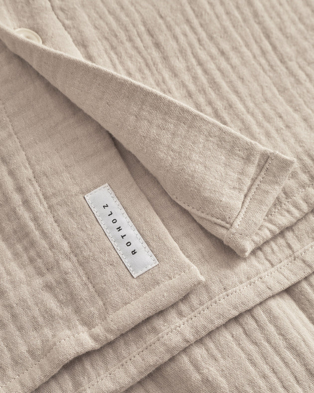 Casual Unisex Shirt Washed Sand