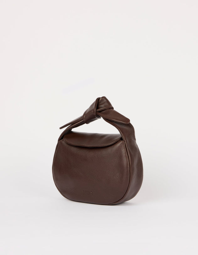 Coco Croissant Bag Soft Grain Leather Chocolate Brown