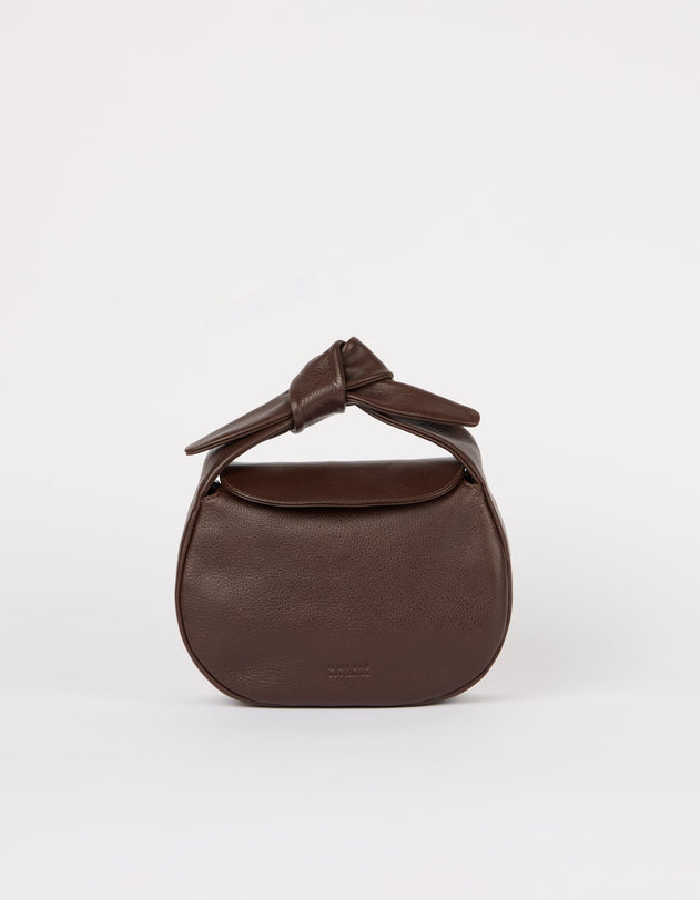 Coco Croissant Bag Soft Grain Leather Chocolate Brown