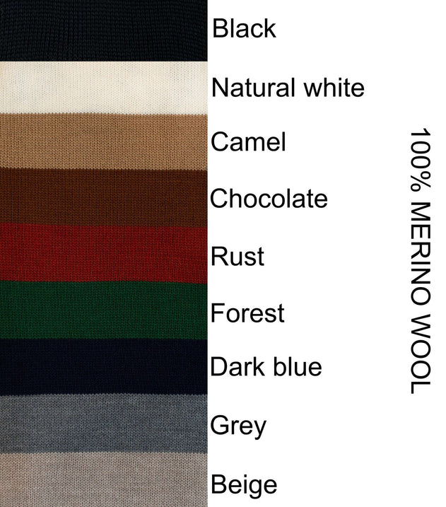 Crew Neck Merino Wool Knitted Sweater Camel