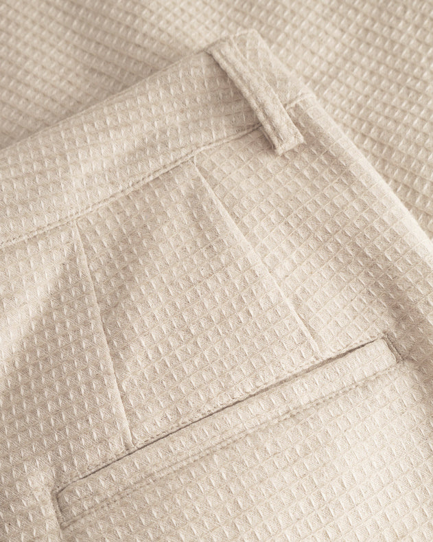 Cropped Pantalone Waffle Sand