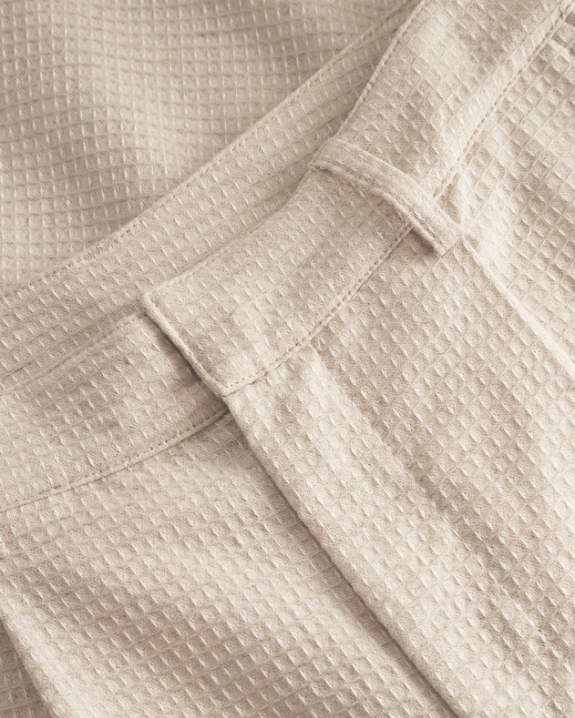 Cropped Pantalone Waffle Sand