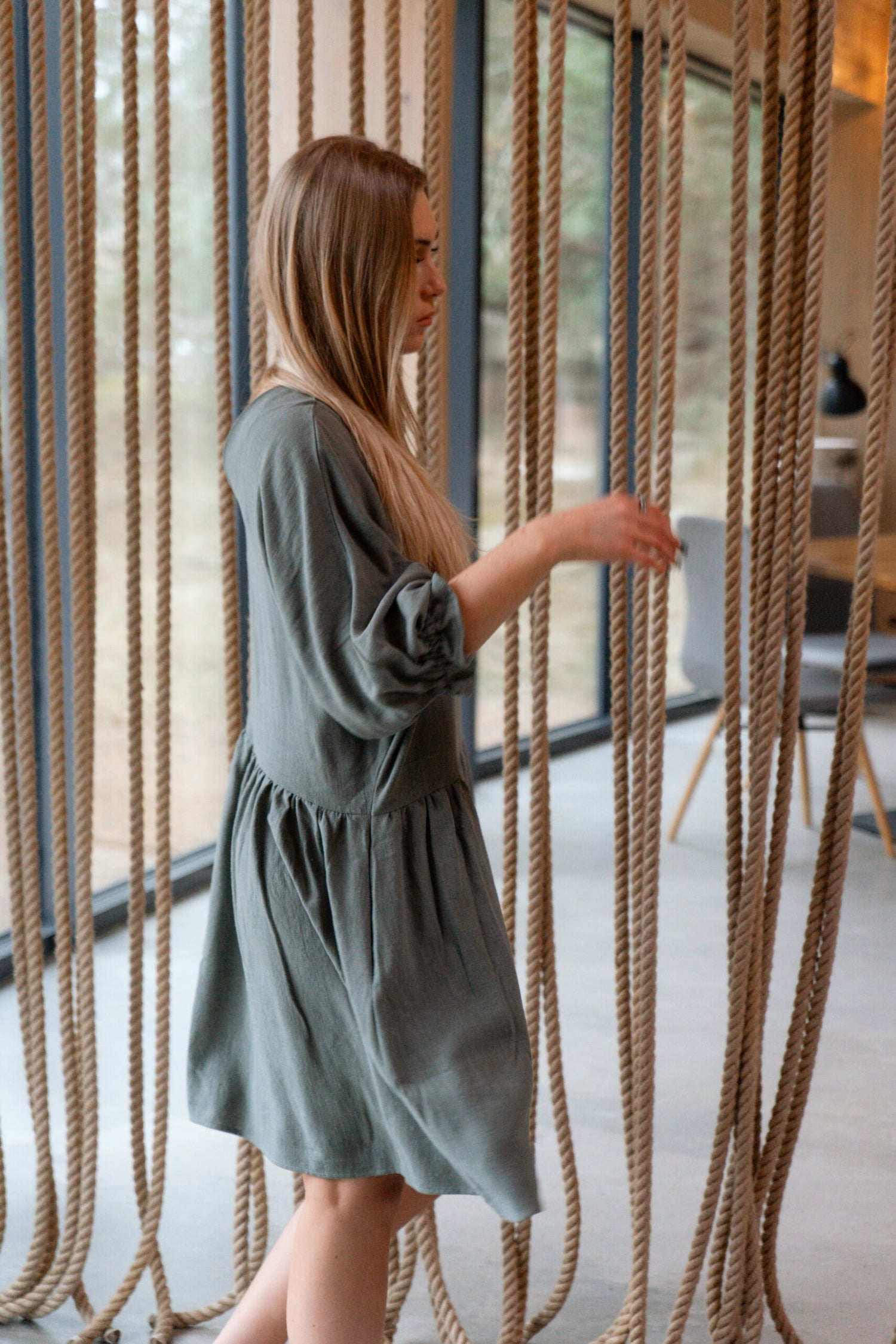 Tessa Dress Light Olive Green