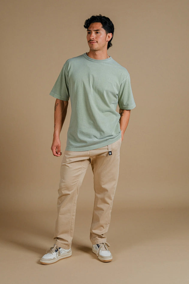 Men's Essential Pigment Heavyweight Oversized T-Shirt Reseda Green