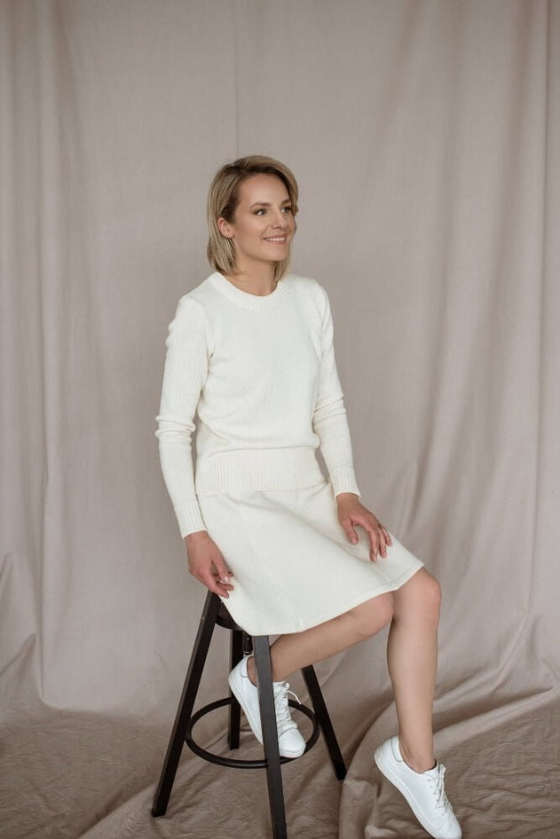 Monala Merino Wool A-Line Skirt