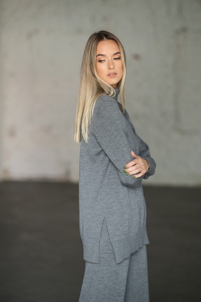 Merino Wool Turtleneck Sweater