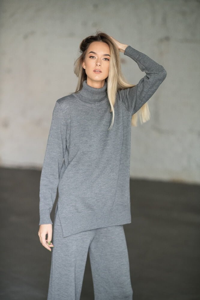 Merino Wool Turtleneck Sweater
