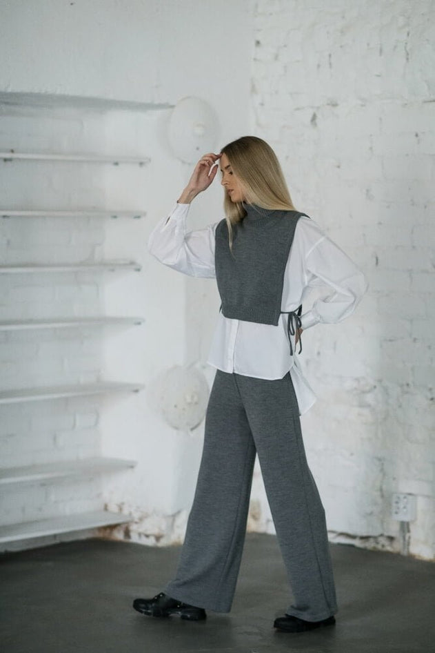 Merino Wool Turtleneck Vest