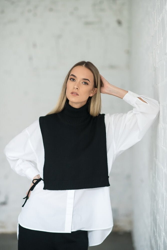 Merino Wool Turtleneck Vest