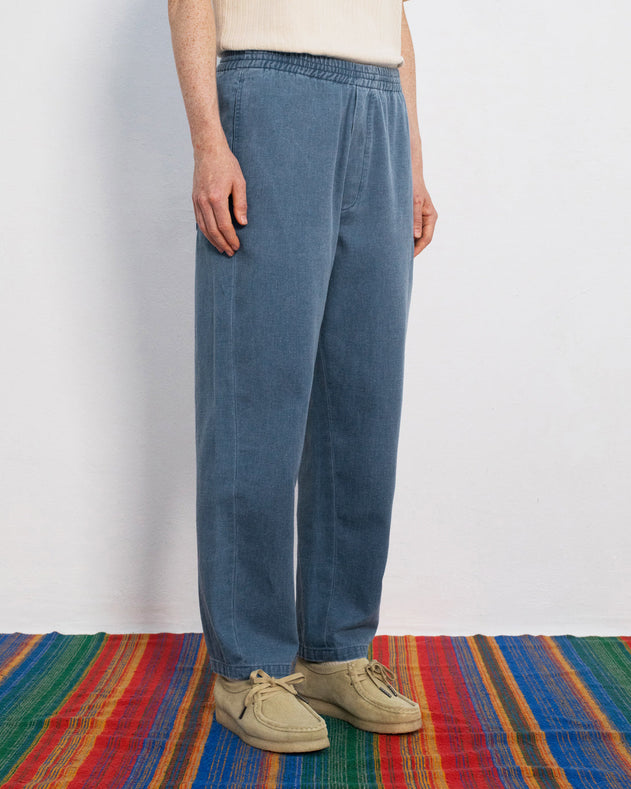 Wide Pants Washed Denim