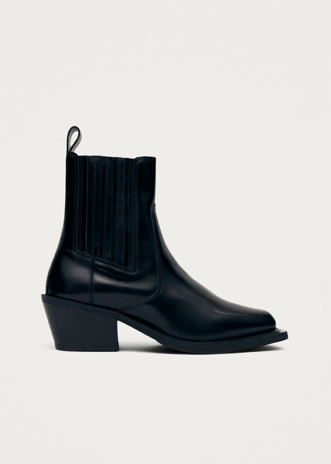 Denver Leather Ankle Boots Black