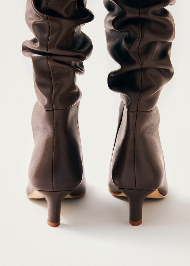 Kalila Leather Boots Brown