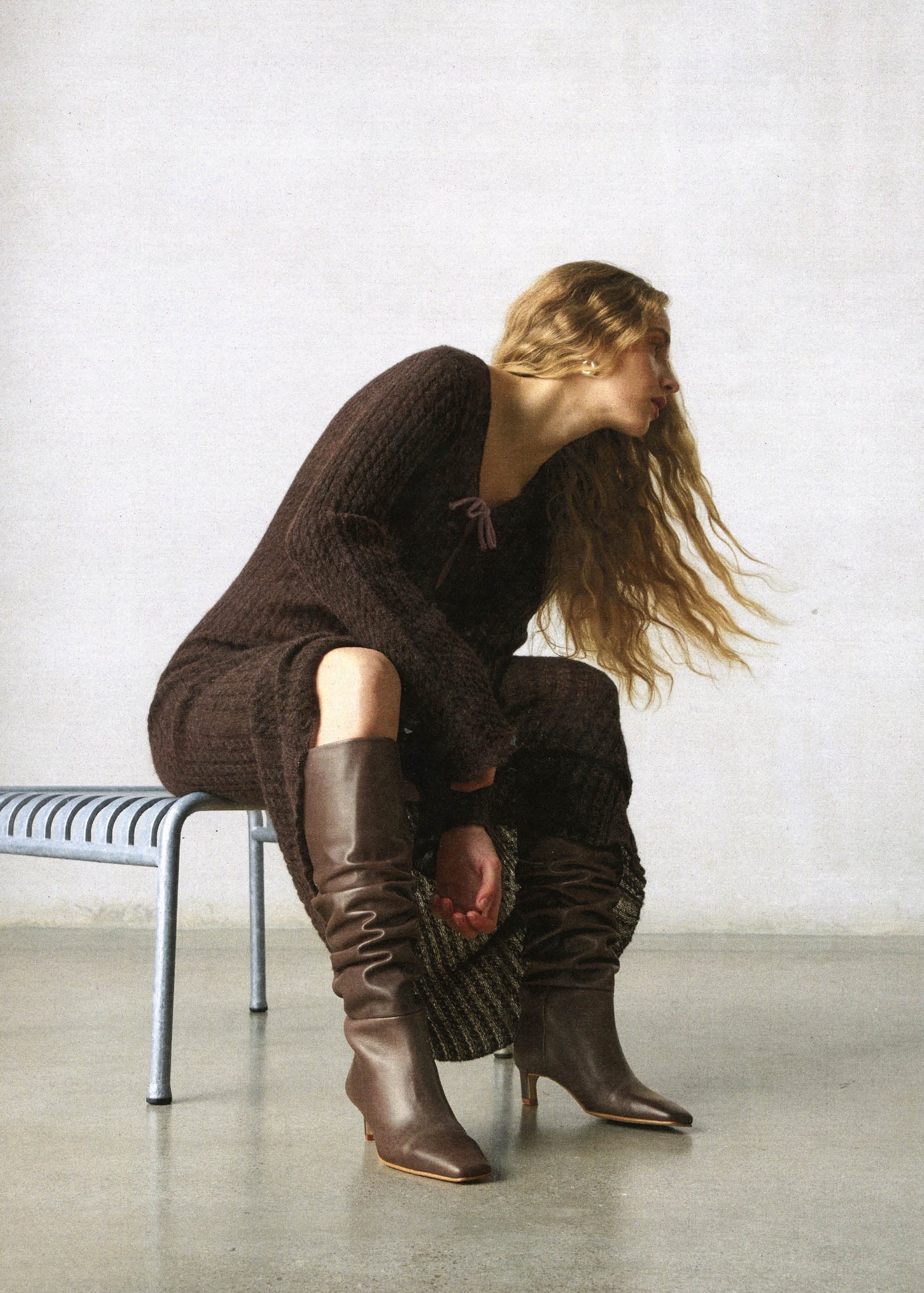 Kalila Leather Boots Brown