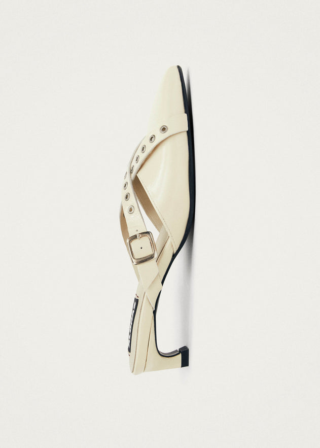 Zyra Leather Mules Onix Cream