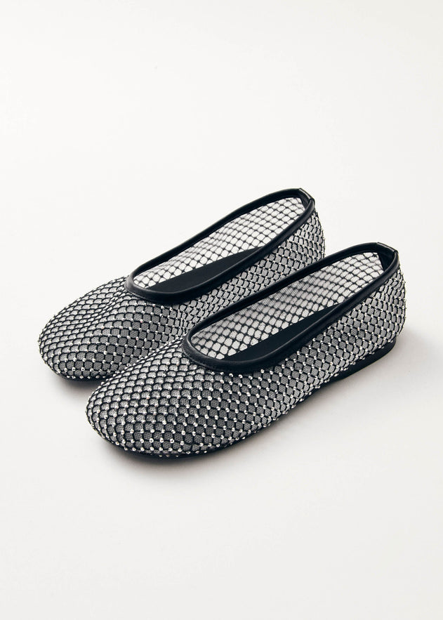 Lorain Ballet Flats Mesh Glow Black