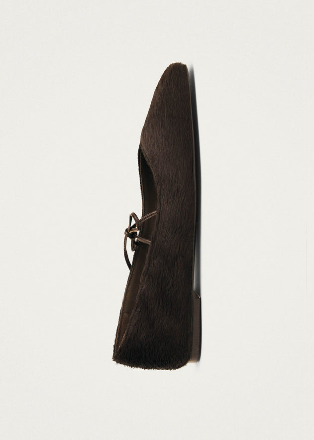 Sway Soft Leather Ballet Flats Brown