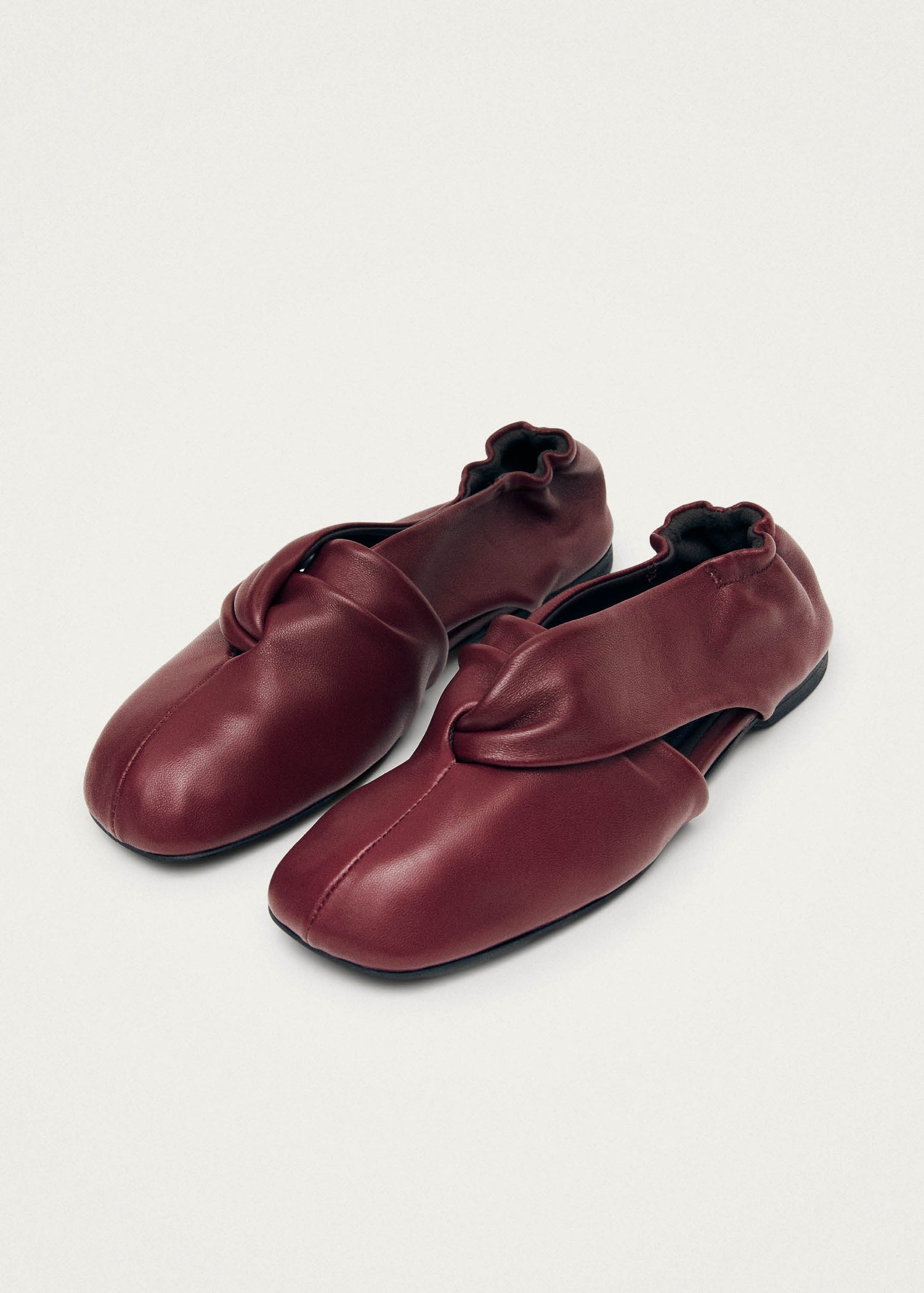 Alaula Leather Ballet Flats Burgundy