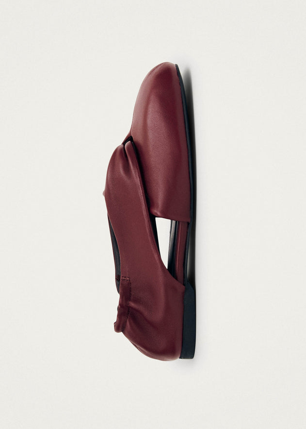 Alaula Leather Ballet Flats Burgundy