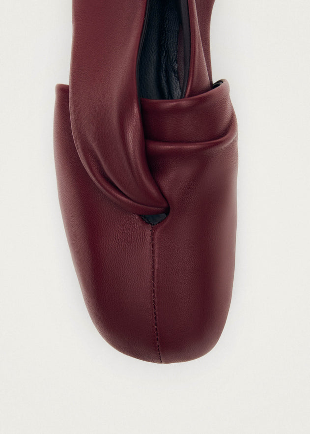 Alaula Leather Ballet Flats Burgundy