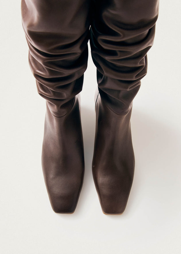 Kalila Leather Boots Brown