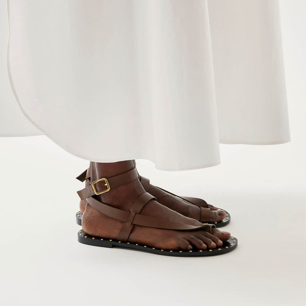 Tallula Leather Sandals Brown