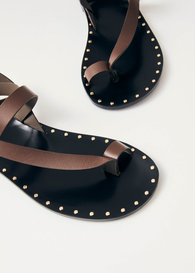 Tallula Leather Sandals Brown