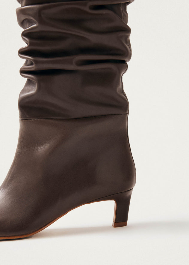 Kalila Leather Boots Brown