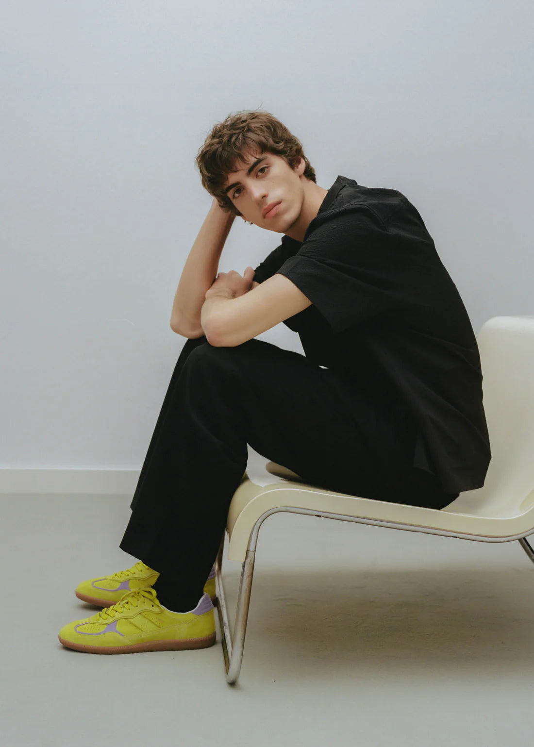 Tb.490 Rife Leather Sneakers Acid Green