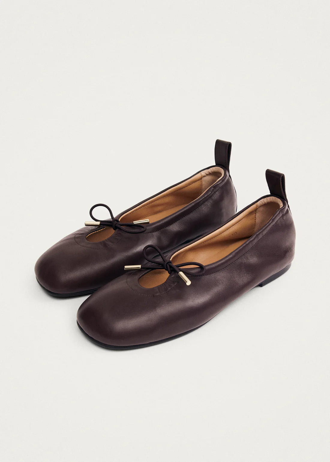 Rosalind Leather Ballet Flats Brown