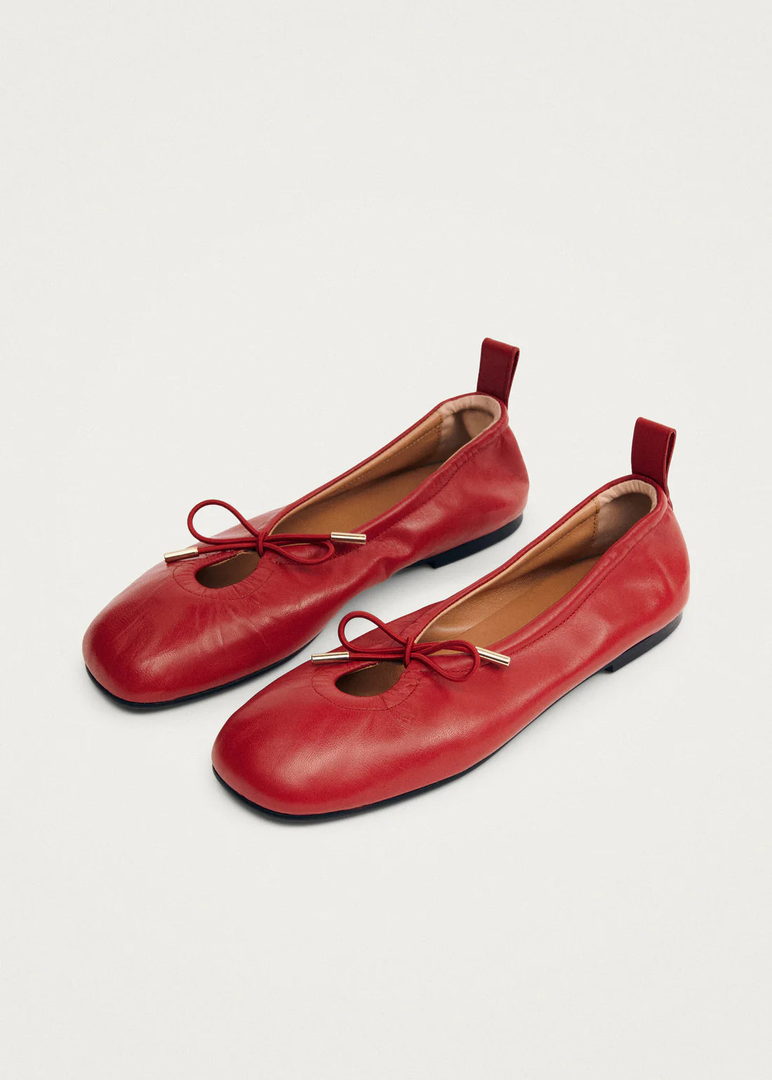 Rosalind Leather Ballet Flats Red