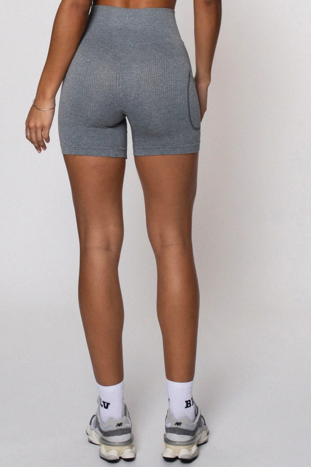 Ether Biker Shorts Heather Grey