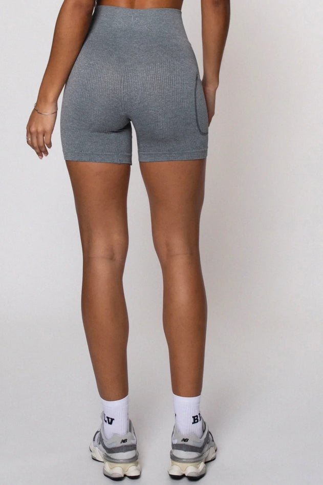 Ether Biker Shorts Heather Grey